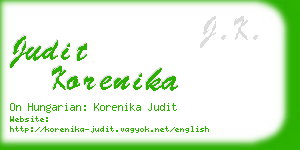 judit korenika business card